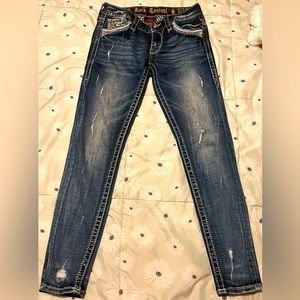 Rock Revival Jeans Sundee Womens Size 27 Mid-Rise Ankle Skinny